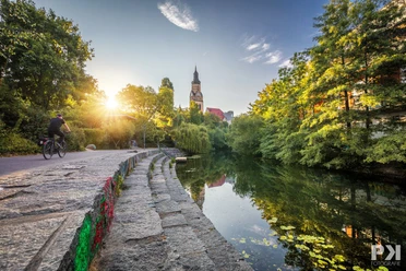 Schody u kostela svatého Filipa - Wasserstadt Leipzig