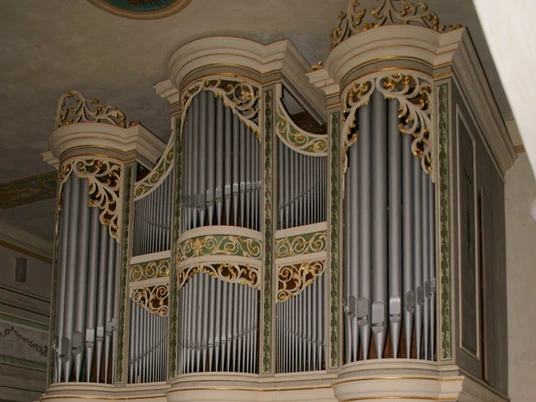Trampeli-Orgel in der Martin-Luther-Kirche in Sornzig