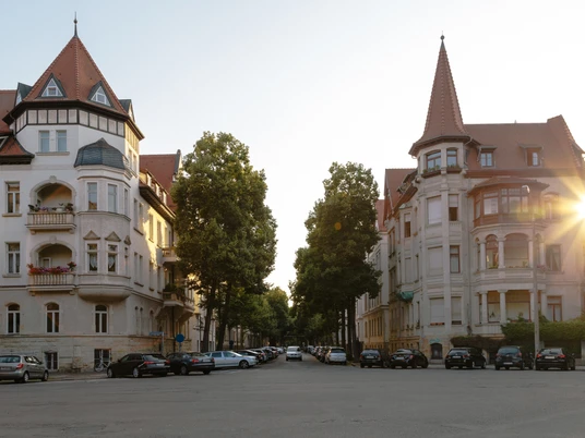 Waldstraßenviertel, Gründerzeitvillen