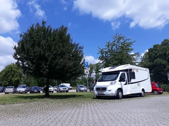 Motorhome parking space at WelWel in Döbeln (© Kati Lange)