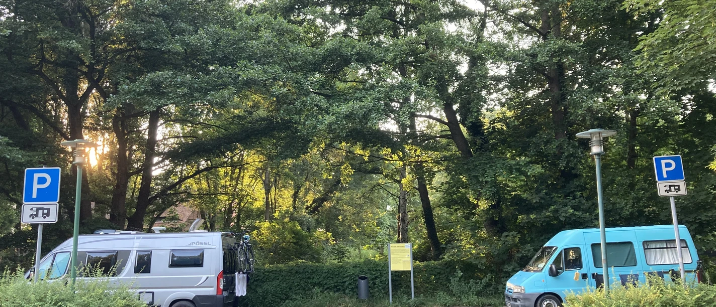 Motorhome parking space in the Bad Düben spa area