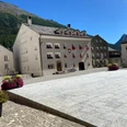 Simplon Dorf Dorfplatz Bild des Dorfplatzes in Simplon Dorf