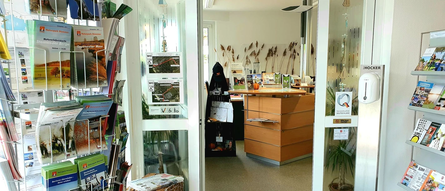 Ingangsgebied van de Tourist Information Dümmerland