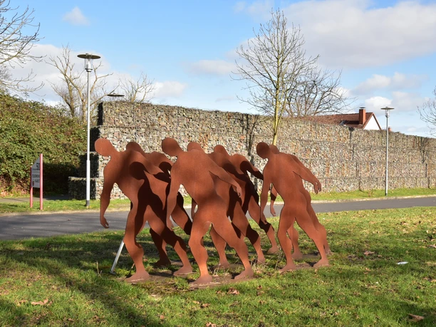 Figurengruppe aus Stahl von Wilhelm Schiefer