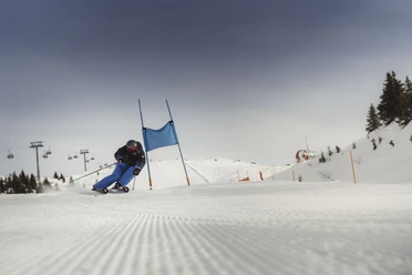 Sportliches Skifahren in der Aletsch Arena