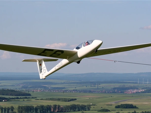 Segelflugzeug an der Winde