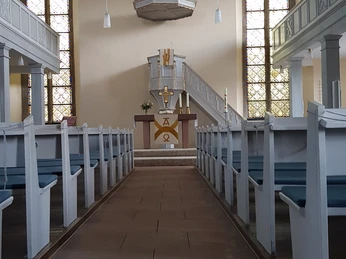 Landgräfliche Wappen über der Kanzel