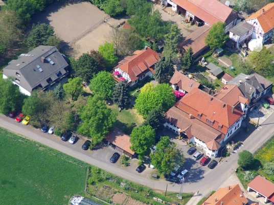 Ferienhof aus der Vogelperspektive
