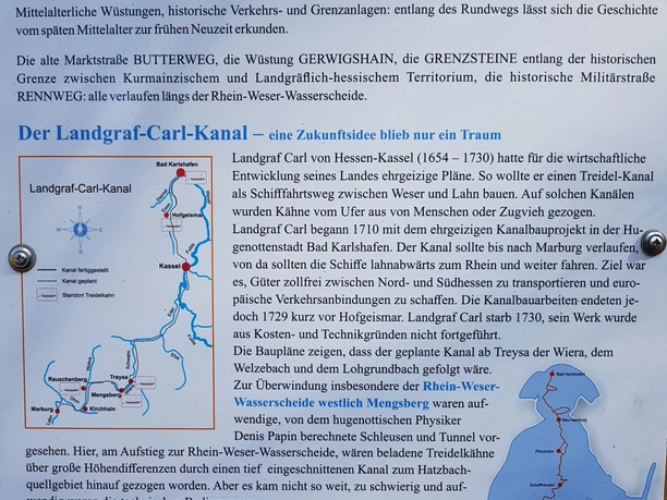 Infotafel Landgraf-Carl-Kanal