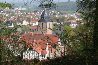 Blick vom Burgberg auf die Altstadt Naumburg
