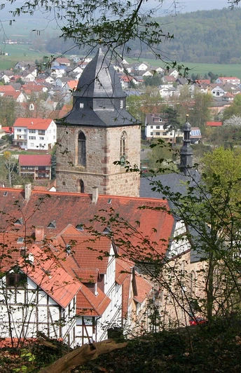 Blick vom Burgberg auf die Altstadt Naumburg