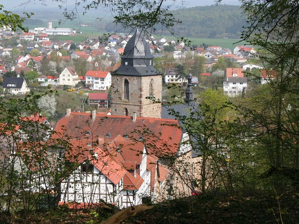Blick vom Burgberg auf die Altstadt Naumburg