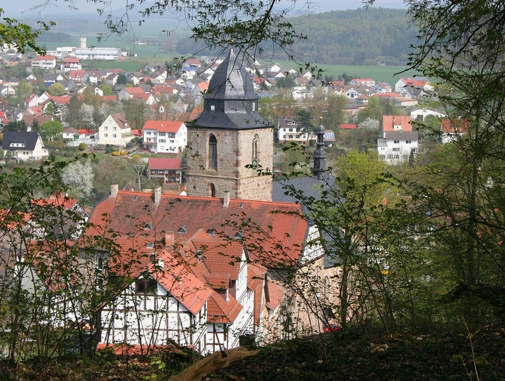 Blick vom Burgberg auf die Altstadt Naumburg
