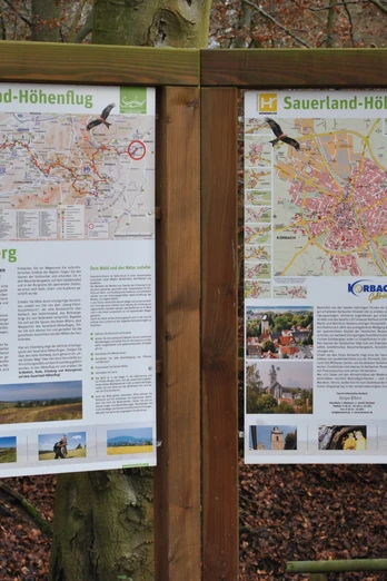 Wandertafeln am Wanderparkplatz Eisenberg