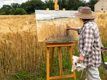 Freiluftmalerei in der Künstlerkolonie Willingshausen