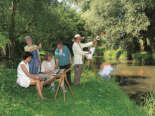 Freiluftmalerei in der Malerkolonie Willingshausen