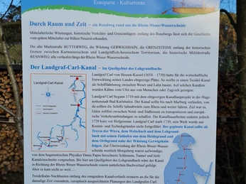 Infotafel zum Landgraf-Carl-Kanal