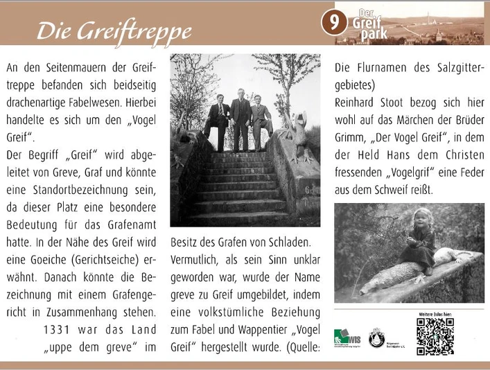 Infotafel Greiftreppe Märchenpfad in Salzgitter-Bad