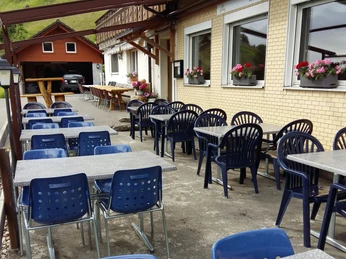 Restaurant Hinterbergen Terrasse des Restaurants HinterbergenTerrace of the Hinterbergen restaurantTerrasse du restaurant Hinterbergen