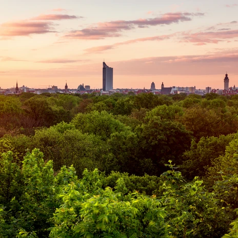 Skyline Leipzig vom Rosental - Grünes Leipzig