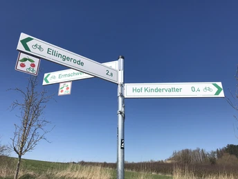Wegweiser Kirschradweg (c) Dr. Sabine Budde