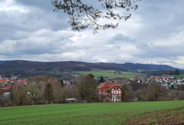 Blick auf Oberaula und zum Eisenberg