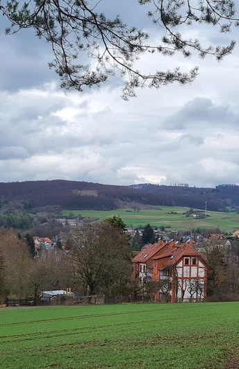 Blick auf Oberaula und zum Eisenberg