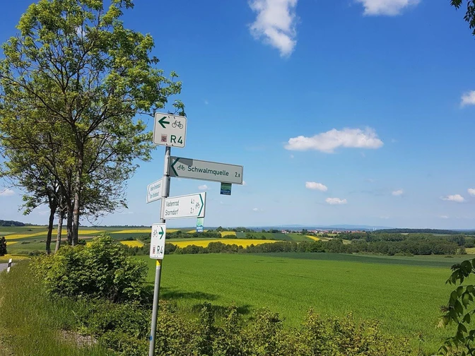 Beschilderung am Schwalm-Radweg