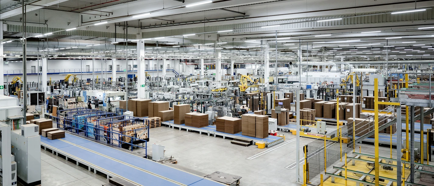Liebensteiner Kartonagewerk, einer der modernsten Verarbeitungsbetriebe für Wellpappe in Europa