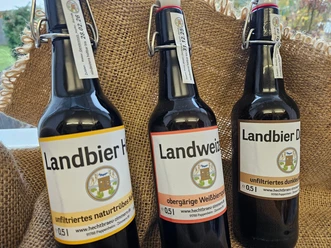 Biersortiment der Brauerei Hechtbräu