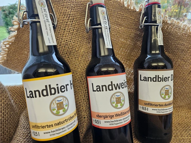 Biersortiment der Brauerei Hechtbräu