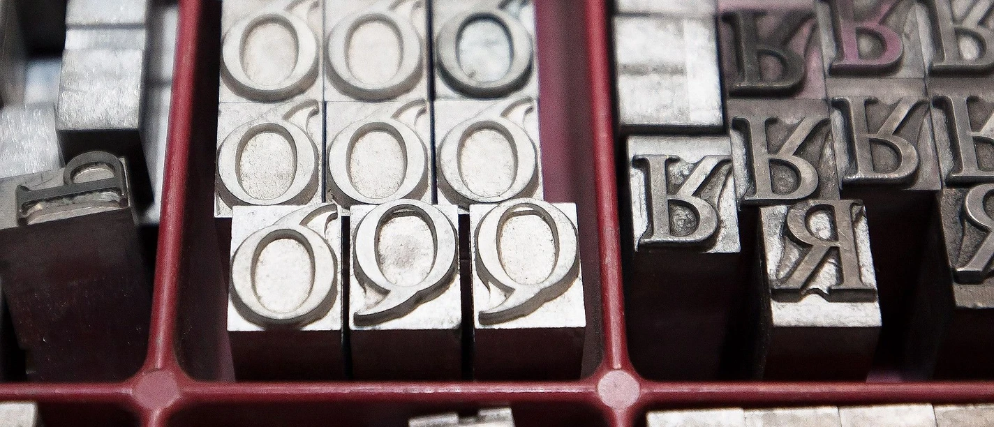 Bleisatzformen für Druck