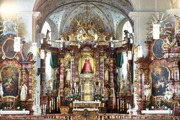 Innenansicht Wallfahrtsbasilika Marienweiher