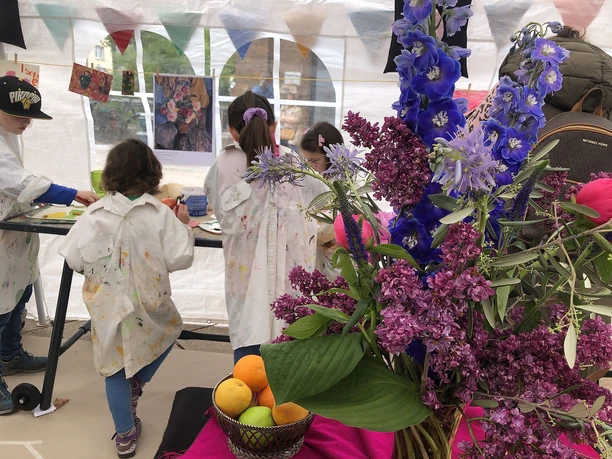 Kreativzelt beim Museumsfest