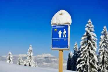 Schild Premium Winterwanderweg Panorama