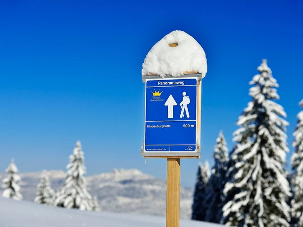Schild Premium Winterwanderweg Panorama