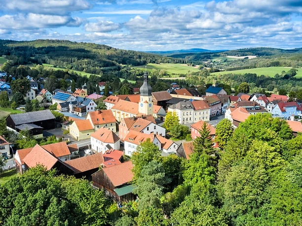 Blick über Hohenberg an der Eger