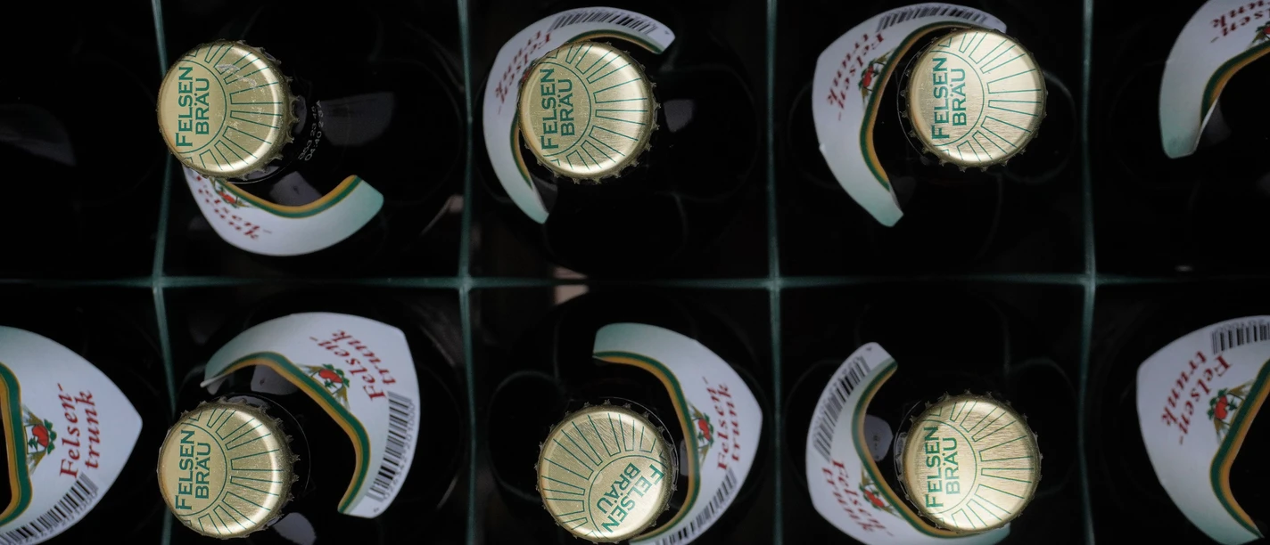 Bier Brauerei Felsenbräu Kasten