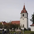 Gunzenhausen St. Michael Außenansicht mit Friedhof