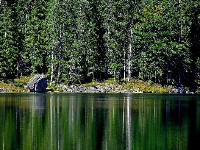 Spiegelung im Rachelsee