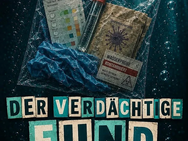 Escape-the-City – Der verdächtige Fund am Wasser: cineastisches Fallposter