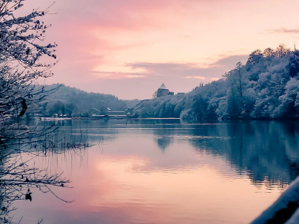 Sonnenuntergang am Wöhrsee