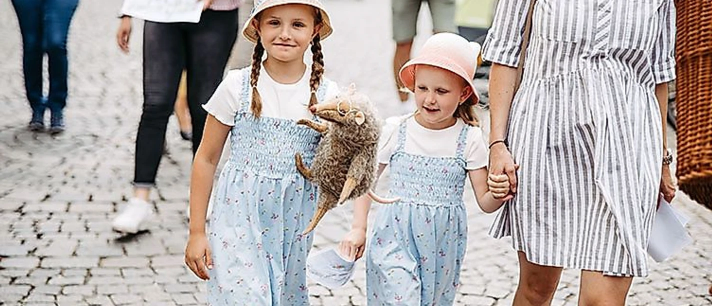Spaziergang Mit Zwei Kindern