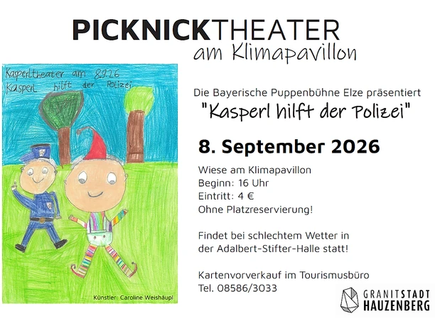 Plakat Picknicktheater "Kasperl hilft der Polizei"