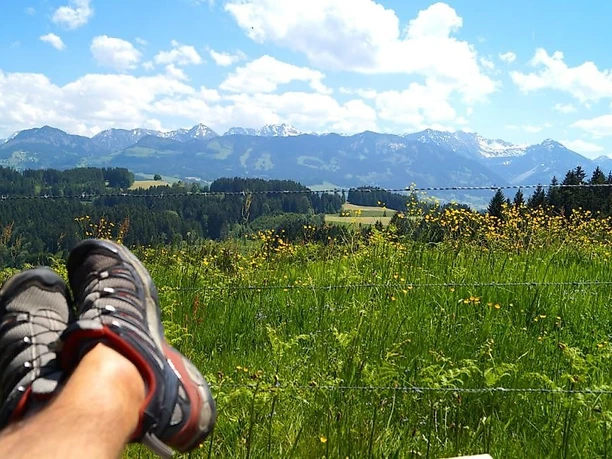 Blick vom Naturlehrpfad in Ofterschwang