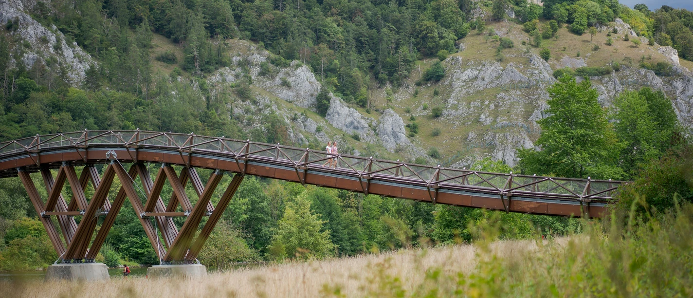 Wanderer auf dem Tatzelwurm bei Essing