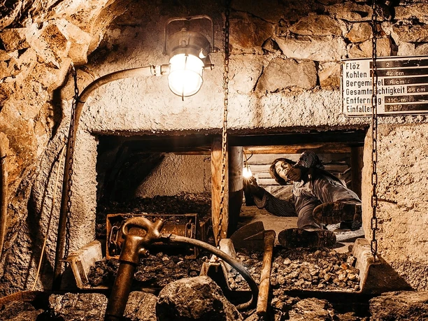 Im Stollen des Peißenberger Bergbaumuseum