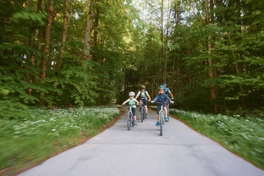 Familie im Wald