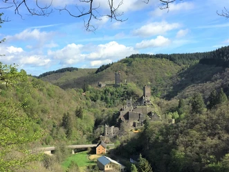 Blick auf die Manderscheider Burgen