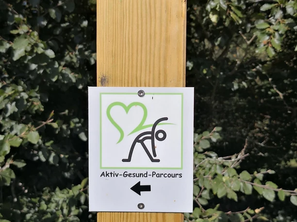 Beschilderung des Parcours